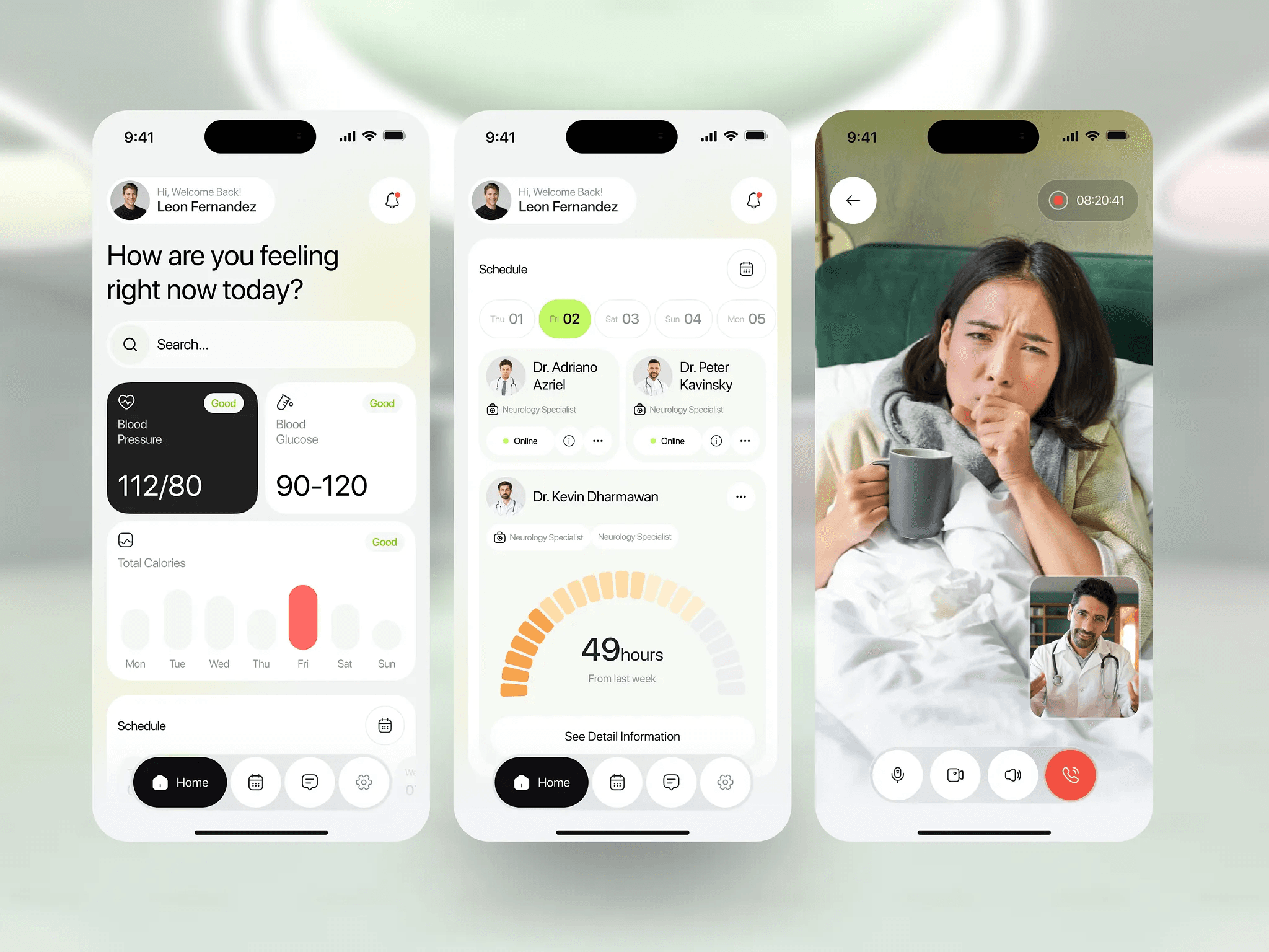HealthCare App UI